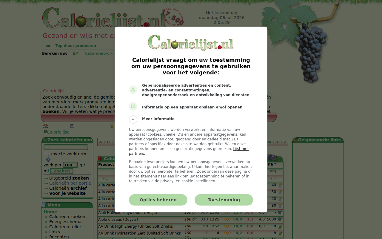 calorielijst.nl