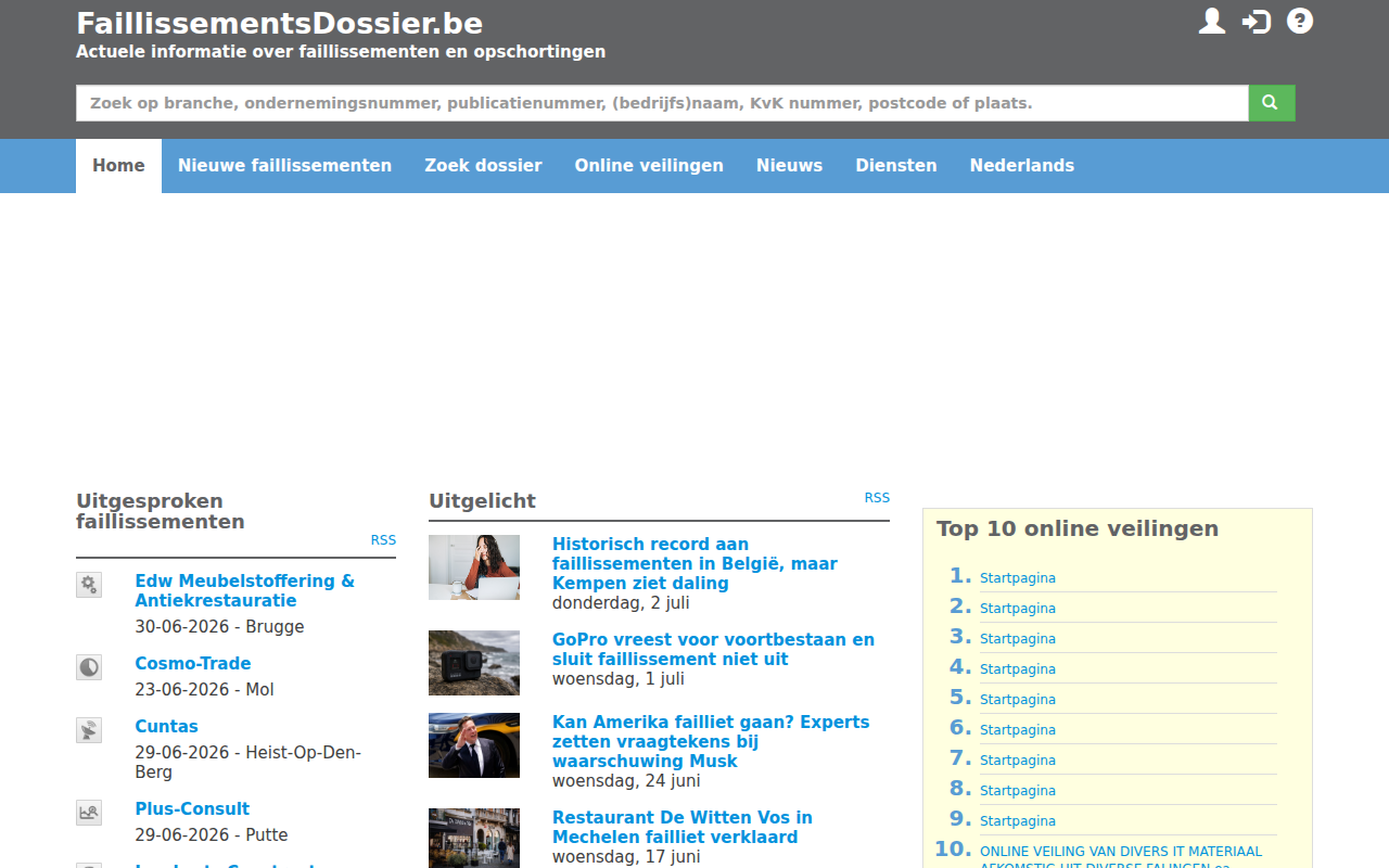 faillissementsdossier.be