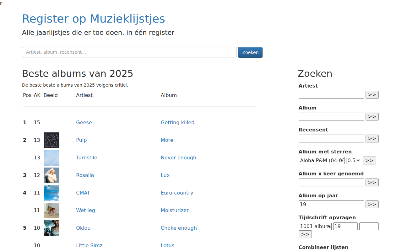 muzieklijstjes.nl