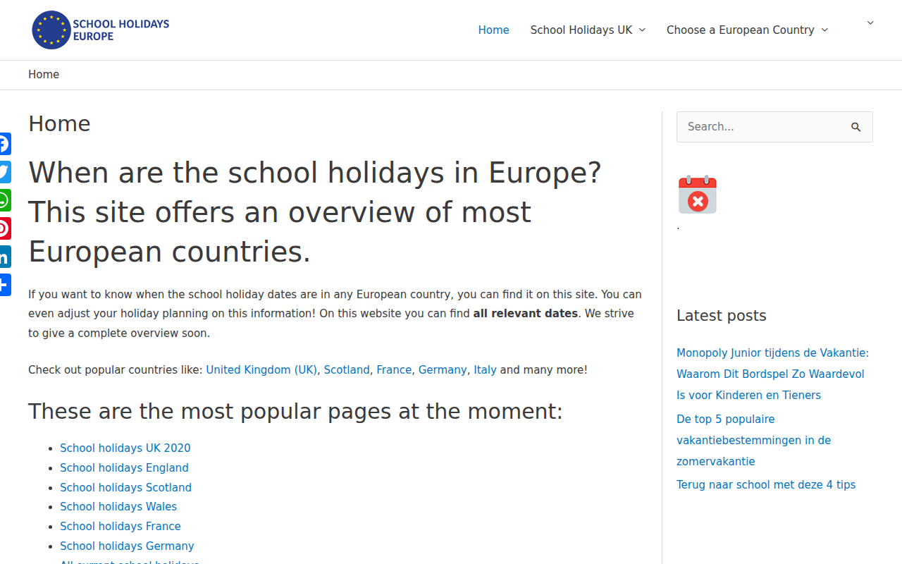 schoolholidayseurope.eu