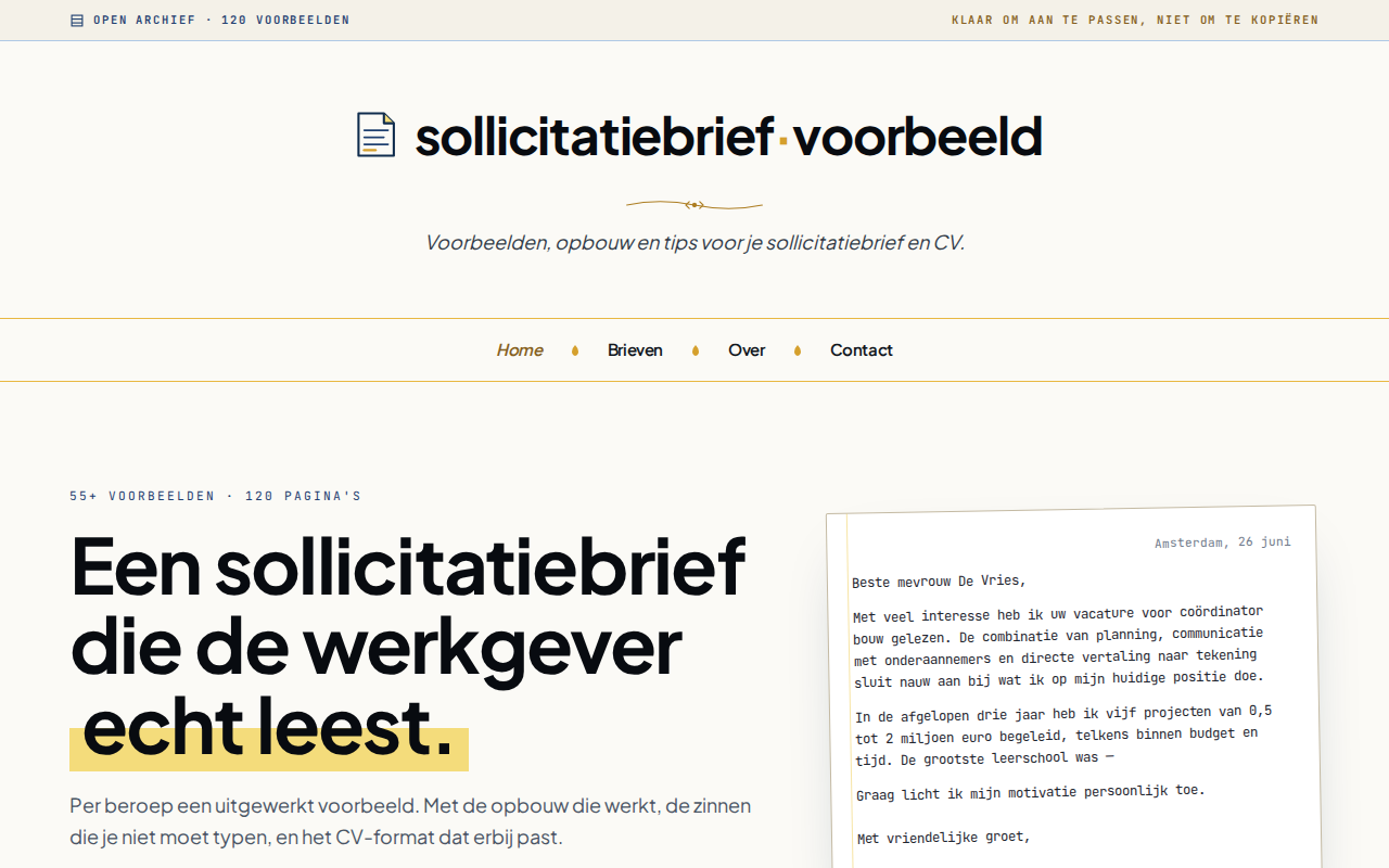 sollicitatiebriefvoorbeeld.nl
