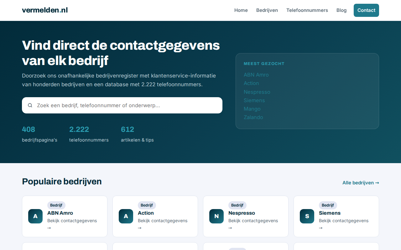 vermelden.nl